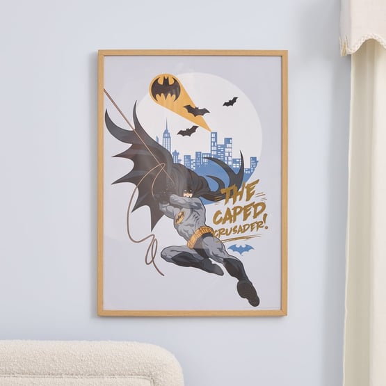 Warner Bros Batman Grey Capped Crusader Wall Art