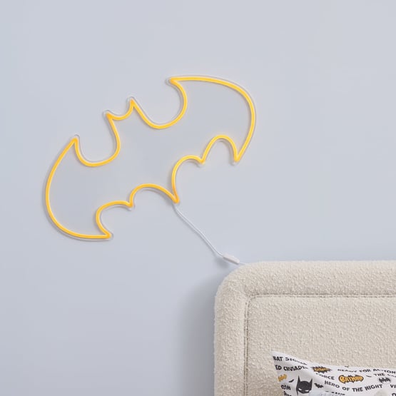 Warner Bros Batman Yellow Neon Outline Wall Light