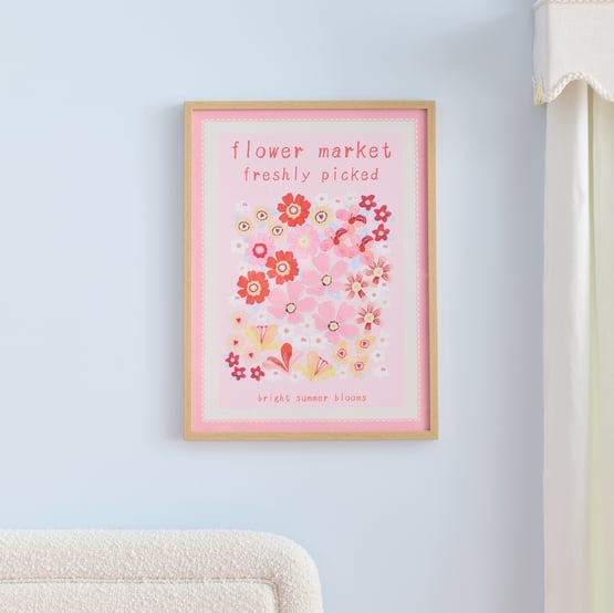 Flower Market Pink Wall Art