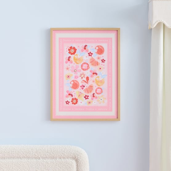 Frutta e Verdura Pink Wall Art