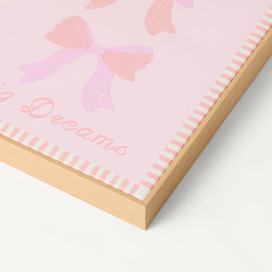 Big Bows Big Dreams Pink Wall Art