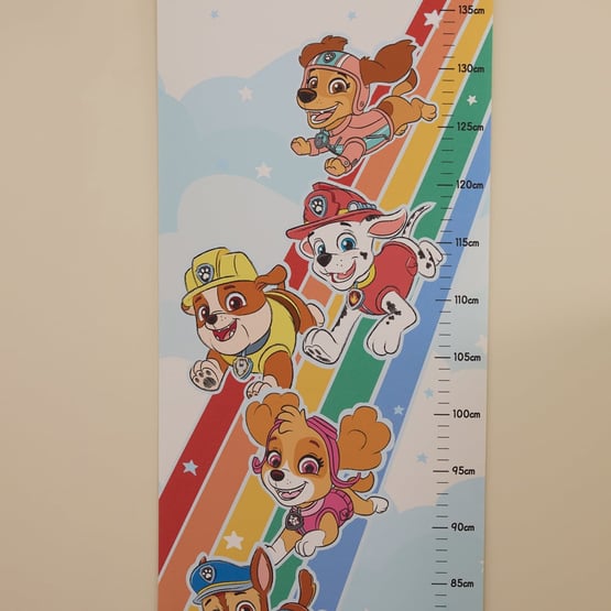 Paramount Paw Patrol Blue Rainbow Height Chart