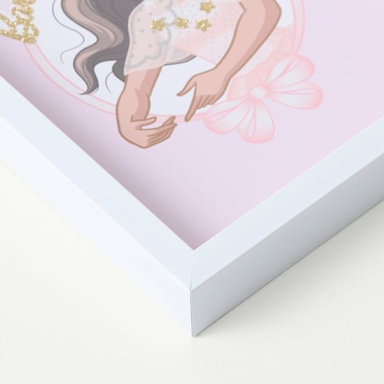 Mattel Barbie Pink & White Peach Bow Wall Art