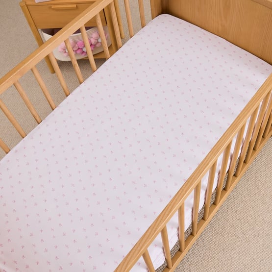 Heirloom Rosie Off White Dot Floral Jersey Fitted Sheets Pack of 2