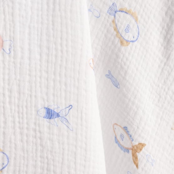 Ocean Lullaby Natural Swaddles Pack of 2