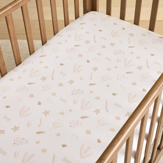 Ocean Lullaby Coral Cove Tan Fitted Sheets Pack of 2