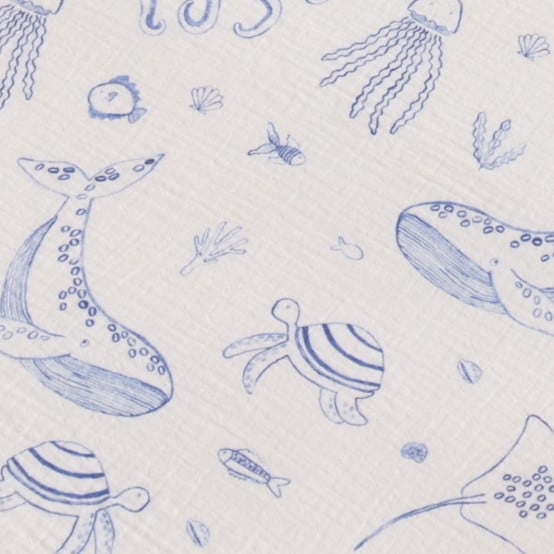 Ocean Lullaby Sea Friends Blue Fitted Sheets Pack of 2