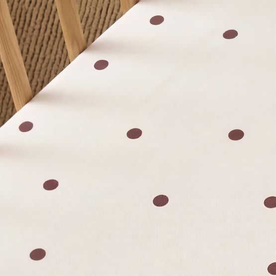 Stonewashed Chocolate & Coconut Spot Fitted Sheets Pack of 2