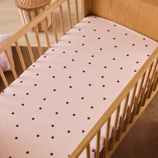 Stonewashed Peony Spot Fitted Sheets Pack of 2