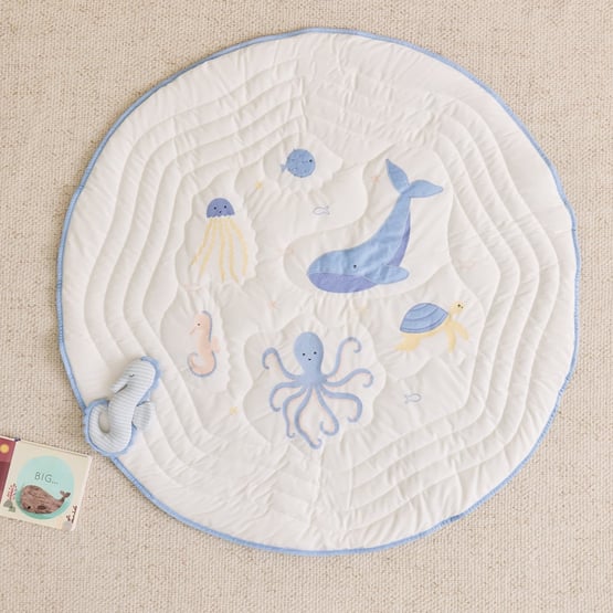 Ocean Lullaby Blue Baby Play Mat