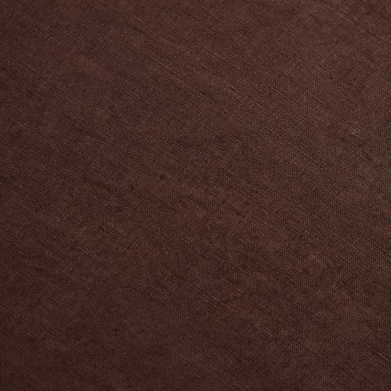 Vintage Washed Linen Chocolate Fitted Sheet