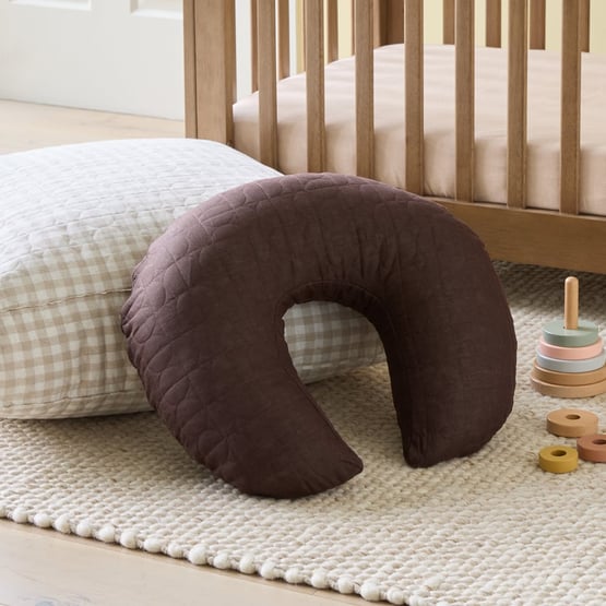 Vintage Washed Linen Chocolate Pillow