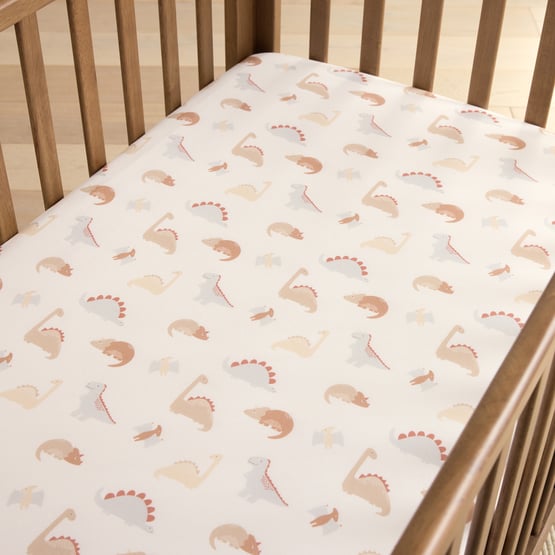 Little Roars Natural Jersey Fitted Sheets Pack of 2