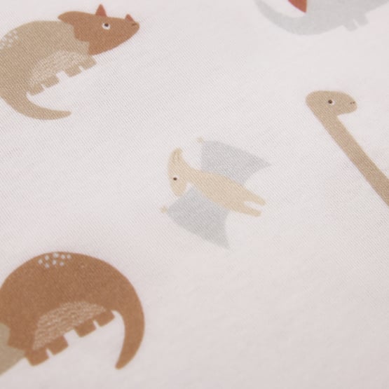 Little Roars Natural Jersey Fitted Sheets Pack of 2