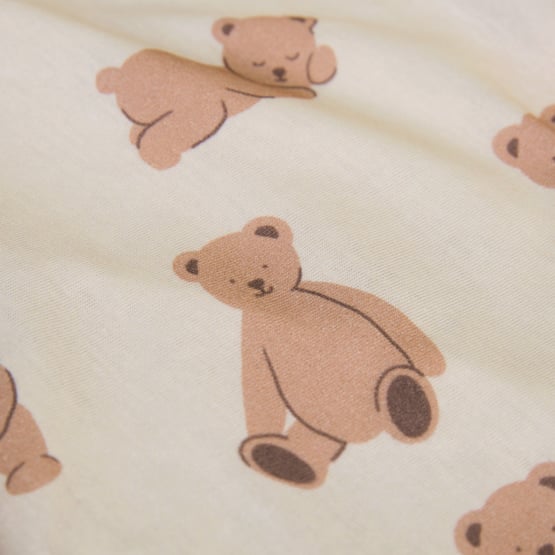 Teddy Time Natural Fitted Sheets Pack of 2