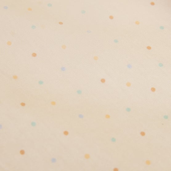 Spotty Natural Jersey Fitted Sheets Pack of 2