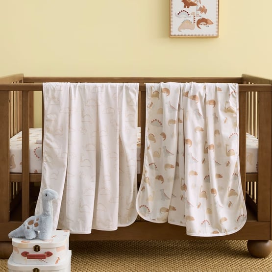 Little Roars Natural Jersey Swaddle Pack of 2