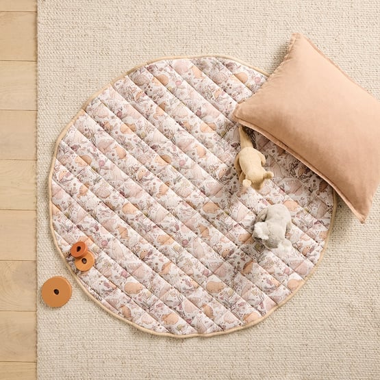 Ultra Soft Natural Australian Animals Jersey Cotton Quilted Baby Play Mat
