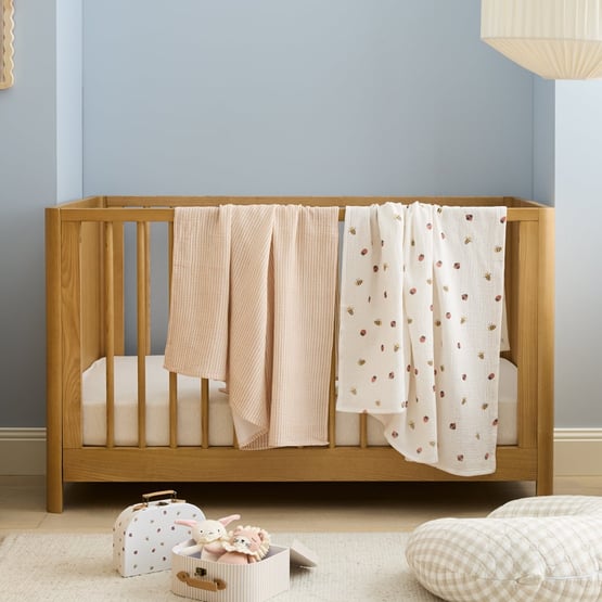 Muslin Little And Loved Natural Swaddles Pack of 2