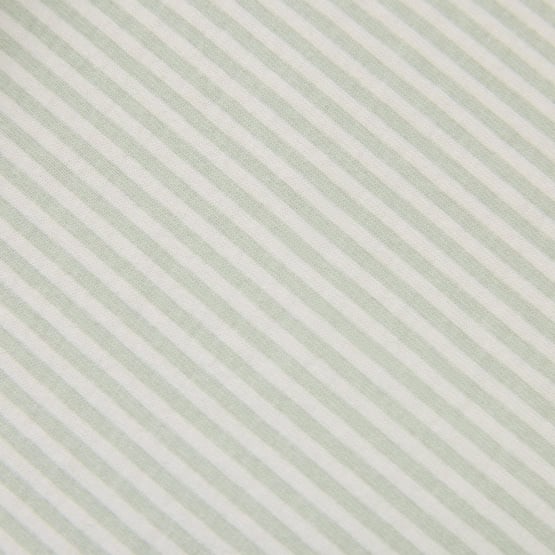  Organic Cotton Jersey Green Stripe Fitted Sheet Pack of 2