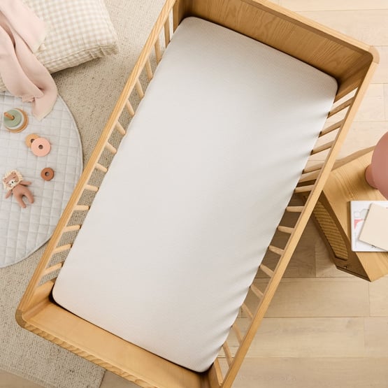 Jersey Grey Marle Stripe Fitted Sheet Pack of 2