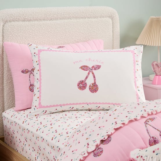 Ma Cherie White Text Pillowcase
