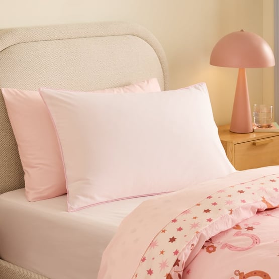 Shine Bright White Text Pillowcase