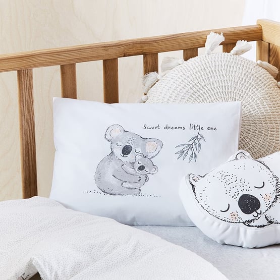 Bush Babies White Decorative Cot Pillowcase