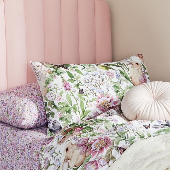 Fleur Harris Springtime Woodlands White Quilt Cover Set