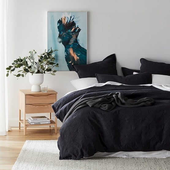 Villa Charcoal Quilt Cover Separates