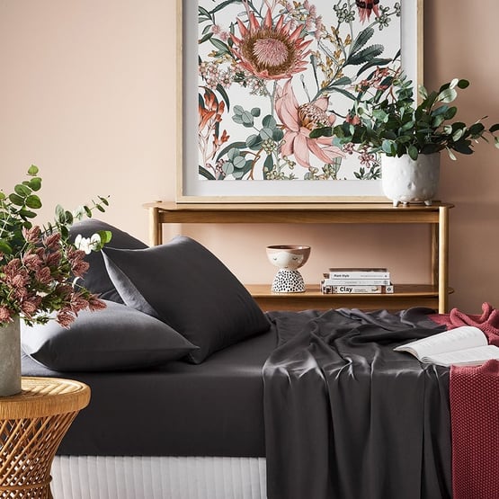 Bamboo Linen Coal Sheet Separates
