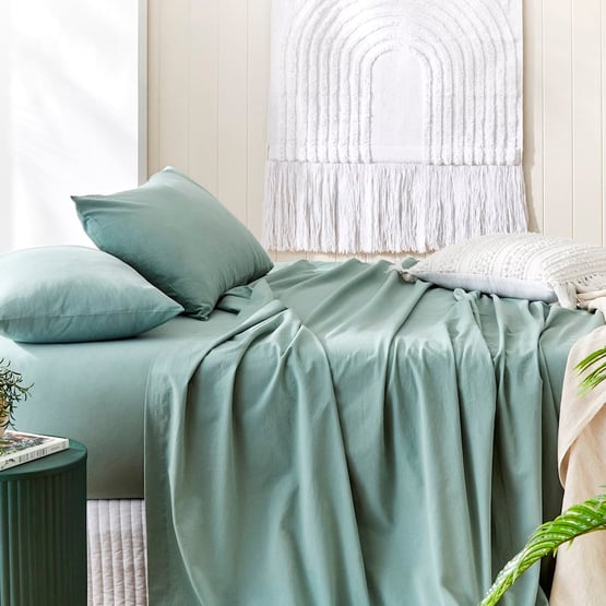 Stonewashed Cotton Gum Leaf Sheet Separates