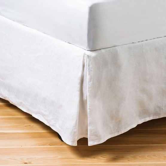 Vintage Washed White Linen Valance