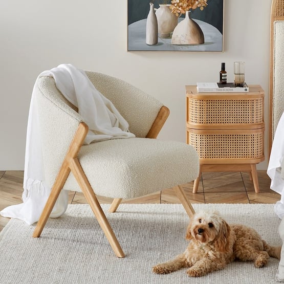 Burleigh Ivory Boucle Chair