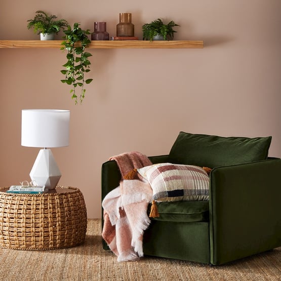 Atticus Forest Velvet Armchair