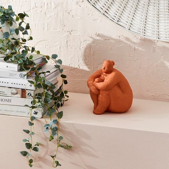 Romulus Terracotta Sitting Statue