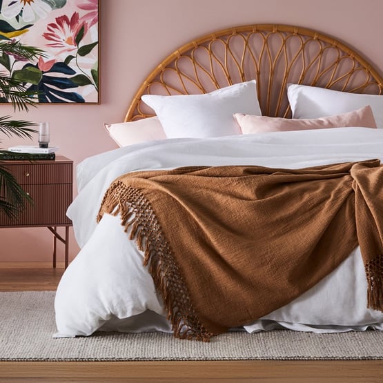Macrame Tobacco Knot Throw