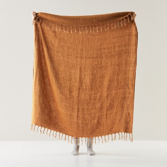 Malmo Spice Linen Throw OFFLINE