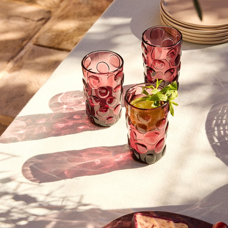 Spot Burgundy Highball Glasses Pack of 4