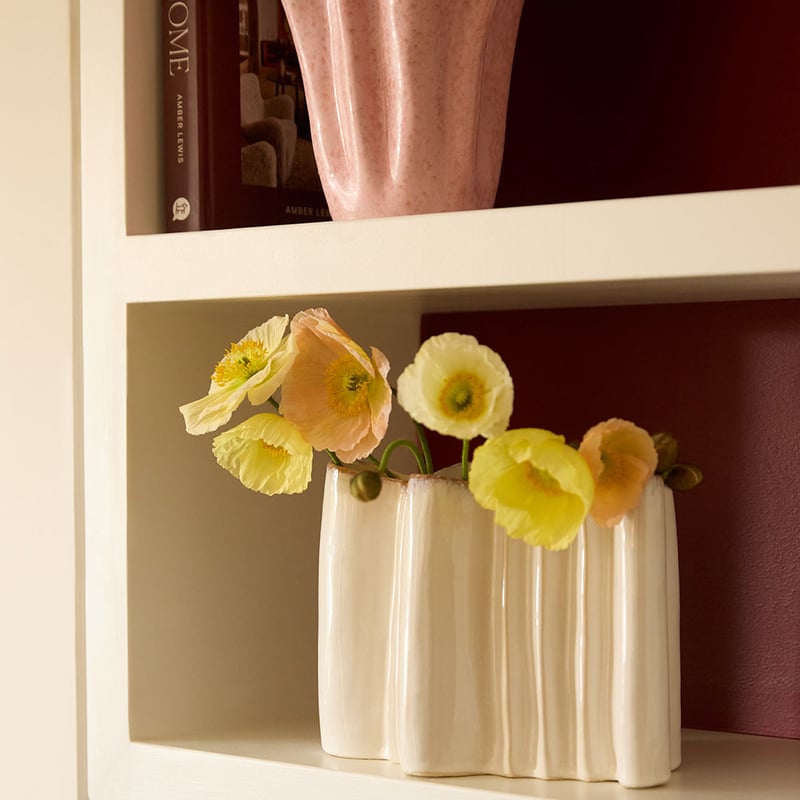 Ripple Cream Vase