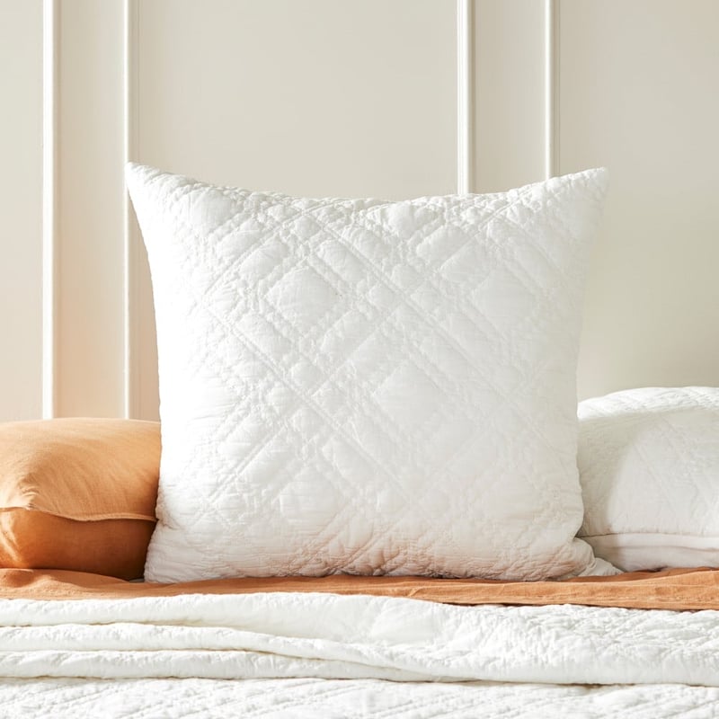Madelyn Quilted White Pillowcases