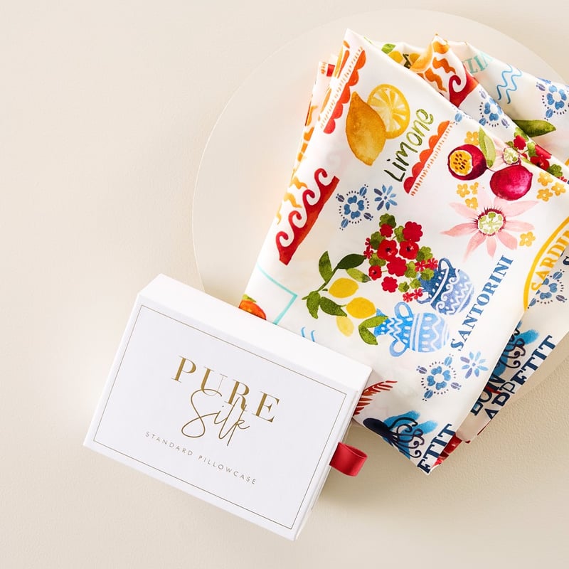 Pure Silk Viva La Vita Printed Pillowcase