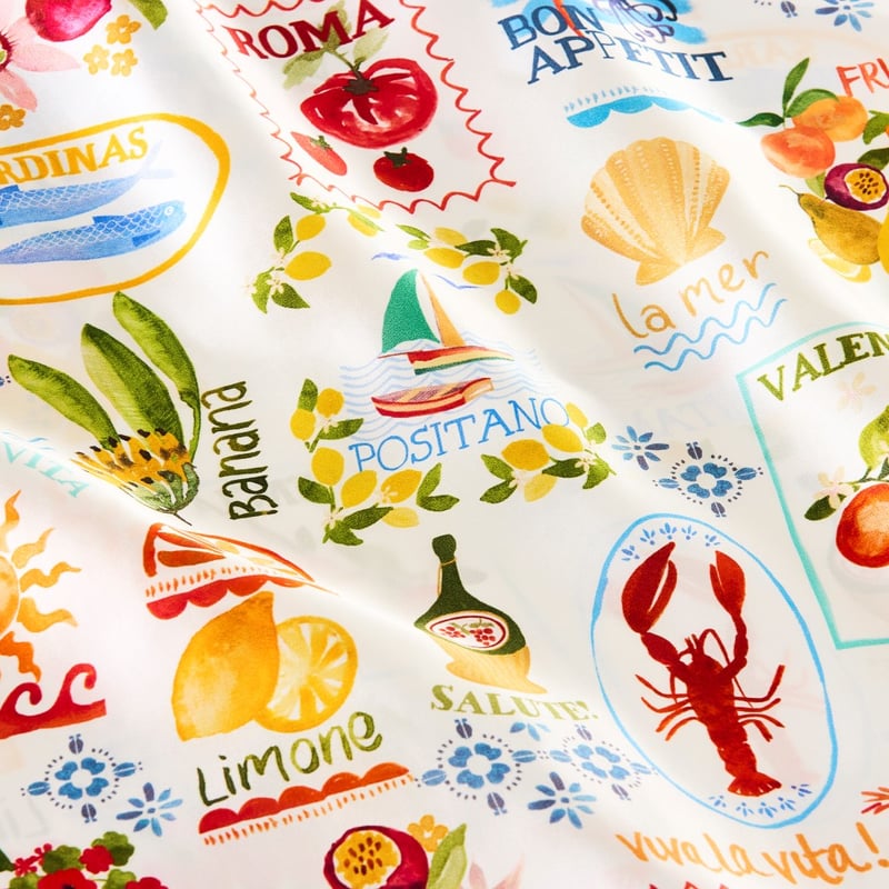 Pure Silk Viva La Vita Printed Pillowcase