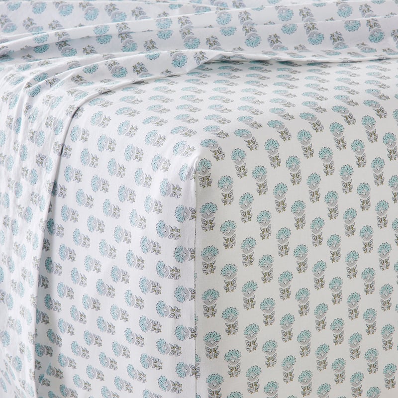 Printed Nitara Aqua Sheet Set