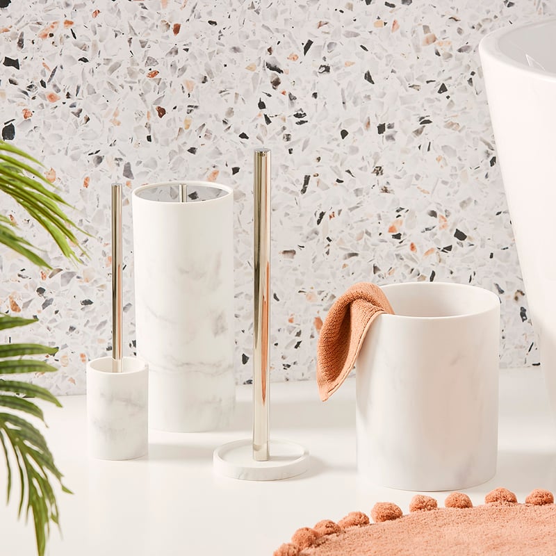 Milan White Bathroom Accessories