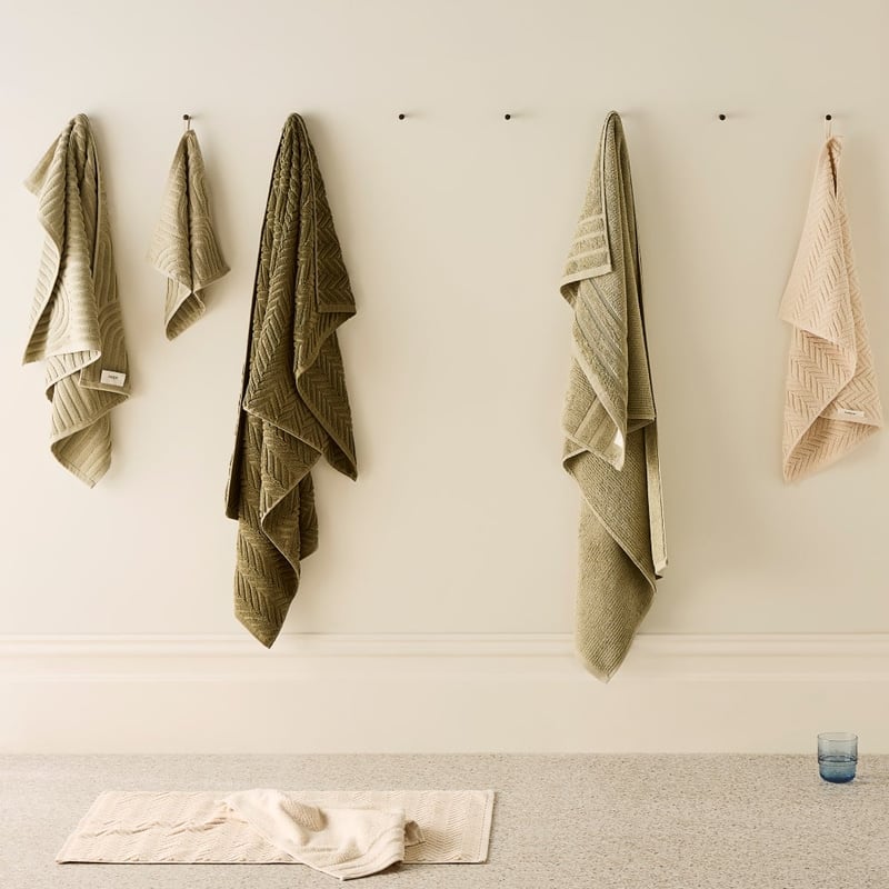 Archie Green Tea Marle Towel Range