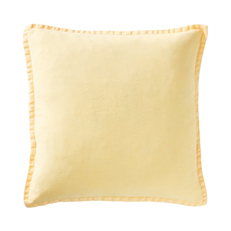 Belgian Limoncello Vintage Washed Linen Cushion 