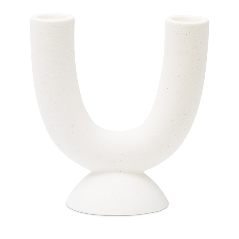 Hydra White U Candle Holder