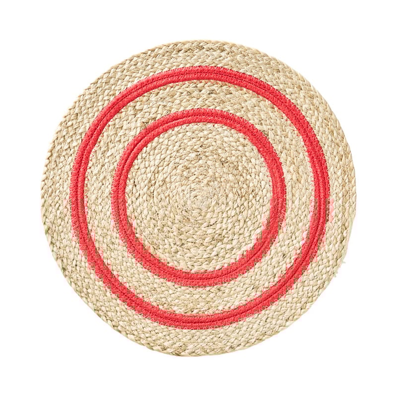 Tulum Natural & Hot Pink Placemat Pack of 2