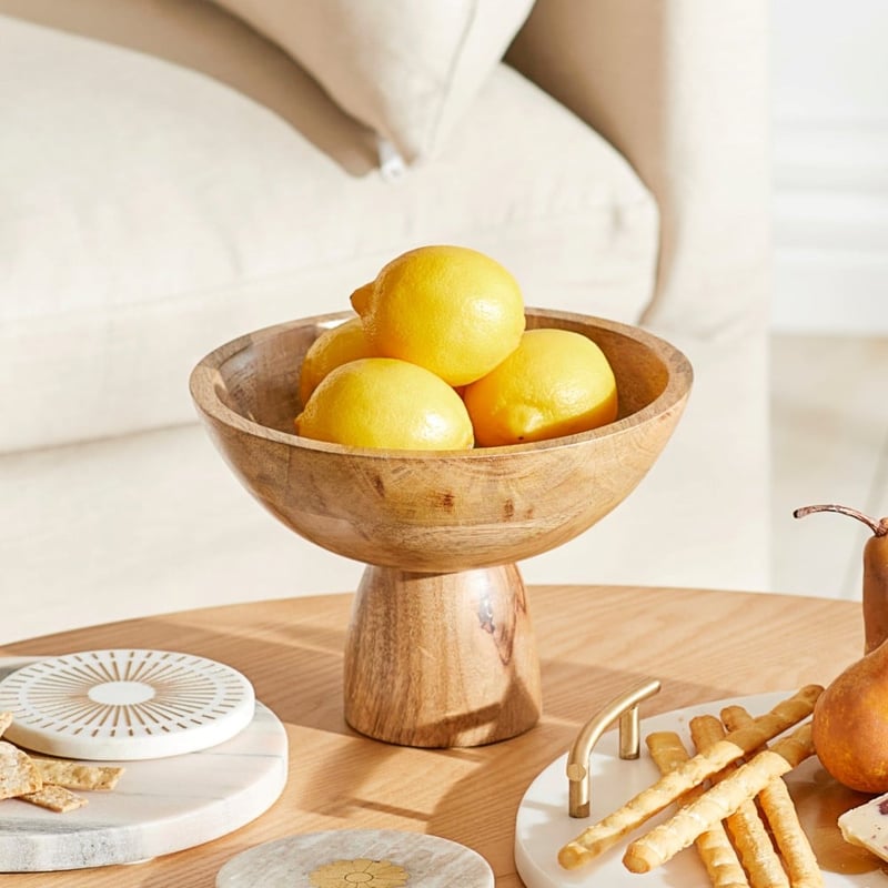 Madeira Natural Pedestal Bowl